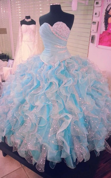 pink and blue quince dress Ball Gown Pink 3D Flowers Off The Shoulder Quinceanera Dresses, Sweet –  shinydress main image 1