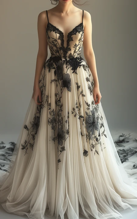 Glitter Spaghetti Strap Wedding Guest Dress in Black