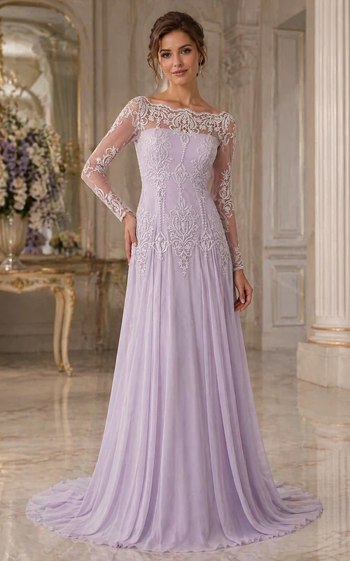 long sleeve mob dress Mother of the Bride&Groom Dresses With Sleeves