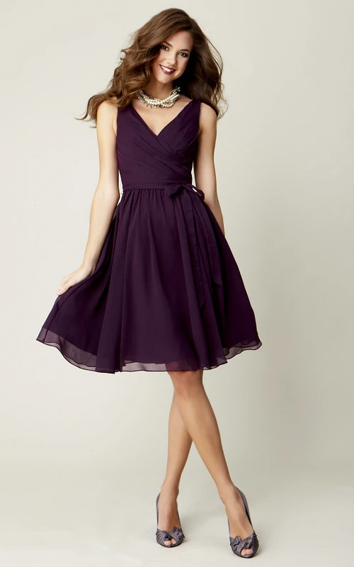 short junior bridesmaid dresses Chiffon Short Junior Bridesmaid Dress