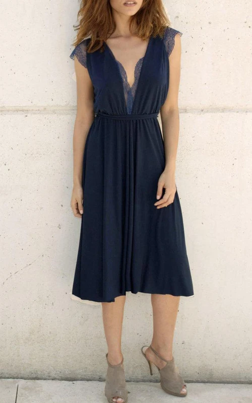 mismatched lace bridesmaid dresses Grey Lace Chiffon Spaghetti Strap Mismatched Long Bridesmaid Dresses , CB0016 US2 / As Pic / A