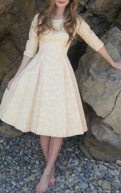 long sleeve short bridesmaid dresses Bateau Short Sleeve Short/Mini A-line/Princess Satin Bridesmaid Dress With Waistband Pleated Lace - Bridesmaid Dresses