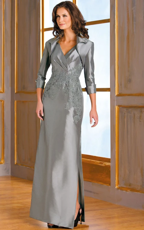 short mother of the bride dresses with jackets Dusty Blue Short Mother of the Bride Dresses with Jacket 2023 A-line Chiffon