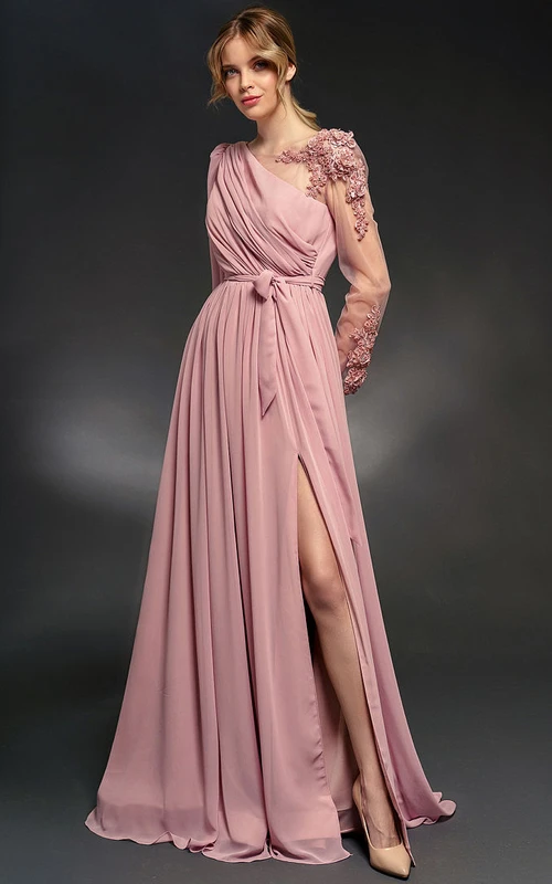 a line mob dresses J215012 Mikado MOB Dress with Portrait Neckline
