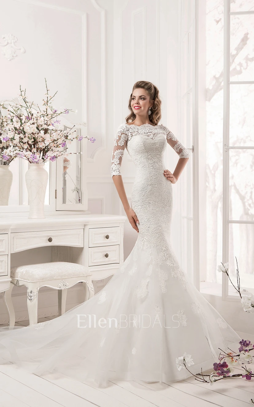organza vestido novia con mangas