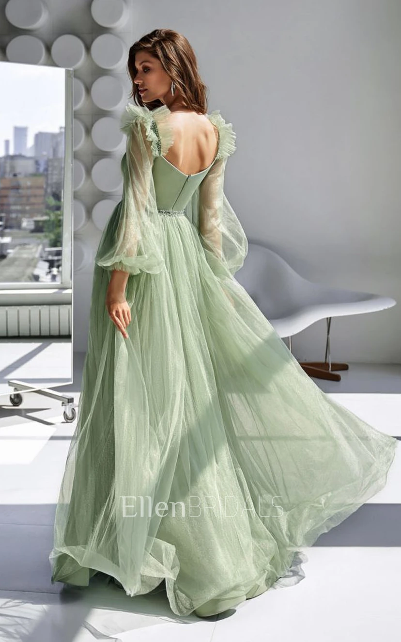 denali formal puff sleeve long dress Midnight Maxi Dress main image 1